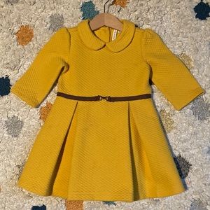 Quilted yellow dress